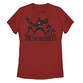 Juniors' Disney/Pixar The Incredibles Family Silhouette Tee