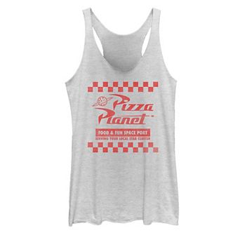 Juniors' Disney/Pixar Toy Story Pizza Planet Checkered Logo Tank Top