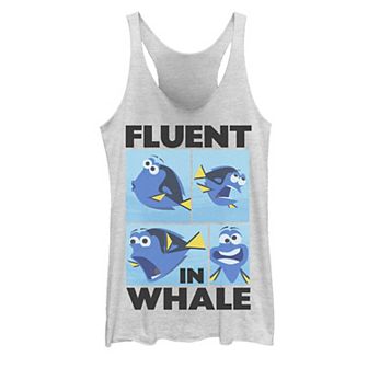 Juniors' Disney/Pixar Finding Dory Fluent in Whale Tank Top