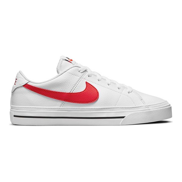 Nike Court Legacy Men's Tennis Shoes White Red Black (7) BrickSeek