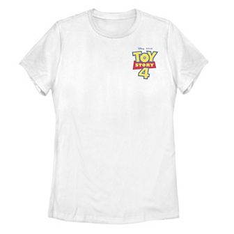 Juniors' Disney/Pixar Toy Story 4 Movie Logo Left Chest Pocket Tee