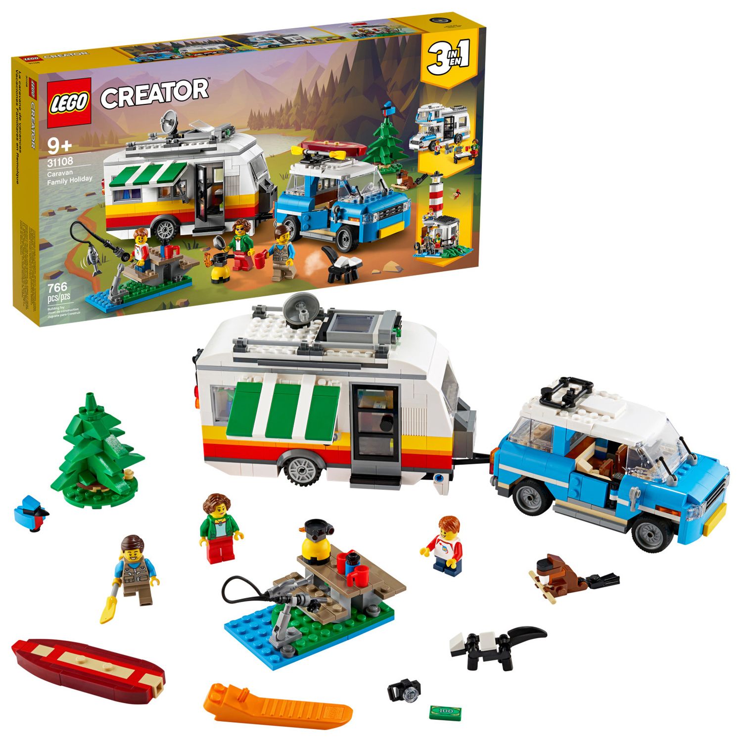 pickup and caravan lego