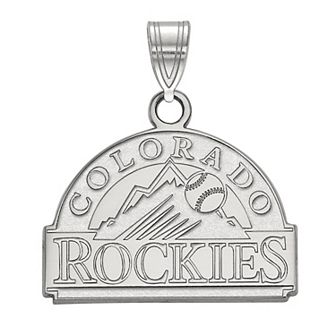 LogoArt 10k White Gold Colorado Rockies Small Pendant