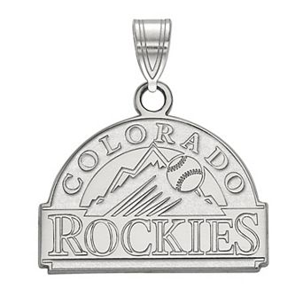 LogoArt 10k White Gold Colorado Rockies Small Pendant