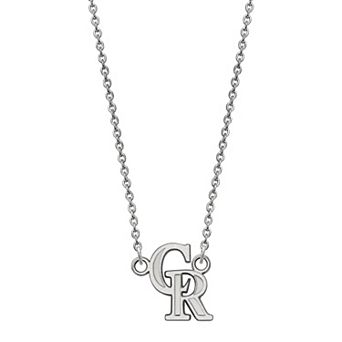 LogoArt Sterling Silver 14k Gold-Plated Colorado Rockies Extra-Small Pendant Necklace
