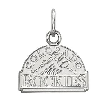 LogoArt 10k White Gold Colorado Rockies Extra-Small Pendant