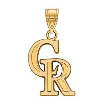 LogoArt 14k Yellow Gold Colorado Rockies Medium Pendant