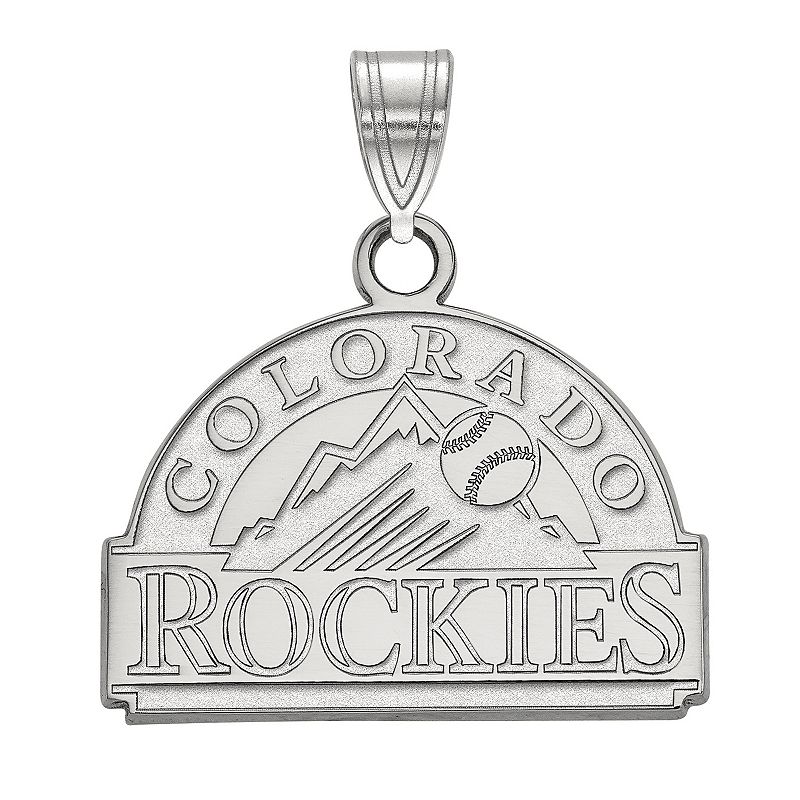 LogoArt 14k White Gold Colorado Rockies Small Pendant, Womens, Size: 18 mm