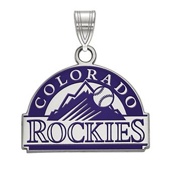 LogoArt Sterling Silver Colorado Rockies Small Enameled Pendant