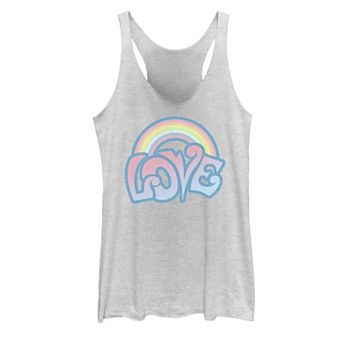 Juniors' Fifth Sun Pride Love Rainbow Graffiti Style Tank Top