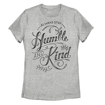 Juniors' Always Stay Humble Script Tee