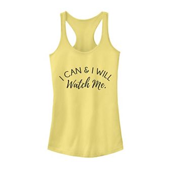 Juniors' "Watch Me" Script Tank Top