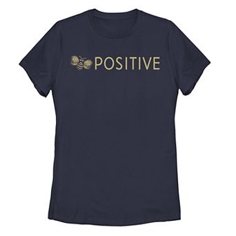 Juniors' Bee Positive Text Tee