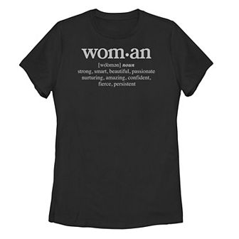 Juniors' Woman Definition Graphic Tee