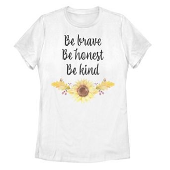 Juniors' Be Brave Honest Kind Graphic Tee