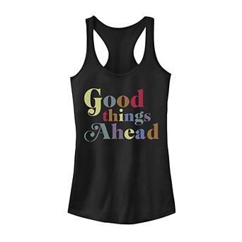 Juniors' Good Things Ahead Retro Graphic Tank Top