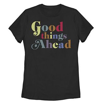 Juniors' Good Things Ahead Retro Graphic Tee