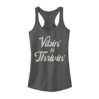 Juniors' Vibin' N Thrivin' Graphic Tank Top