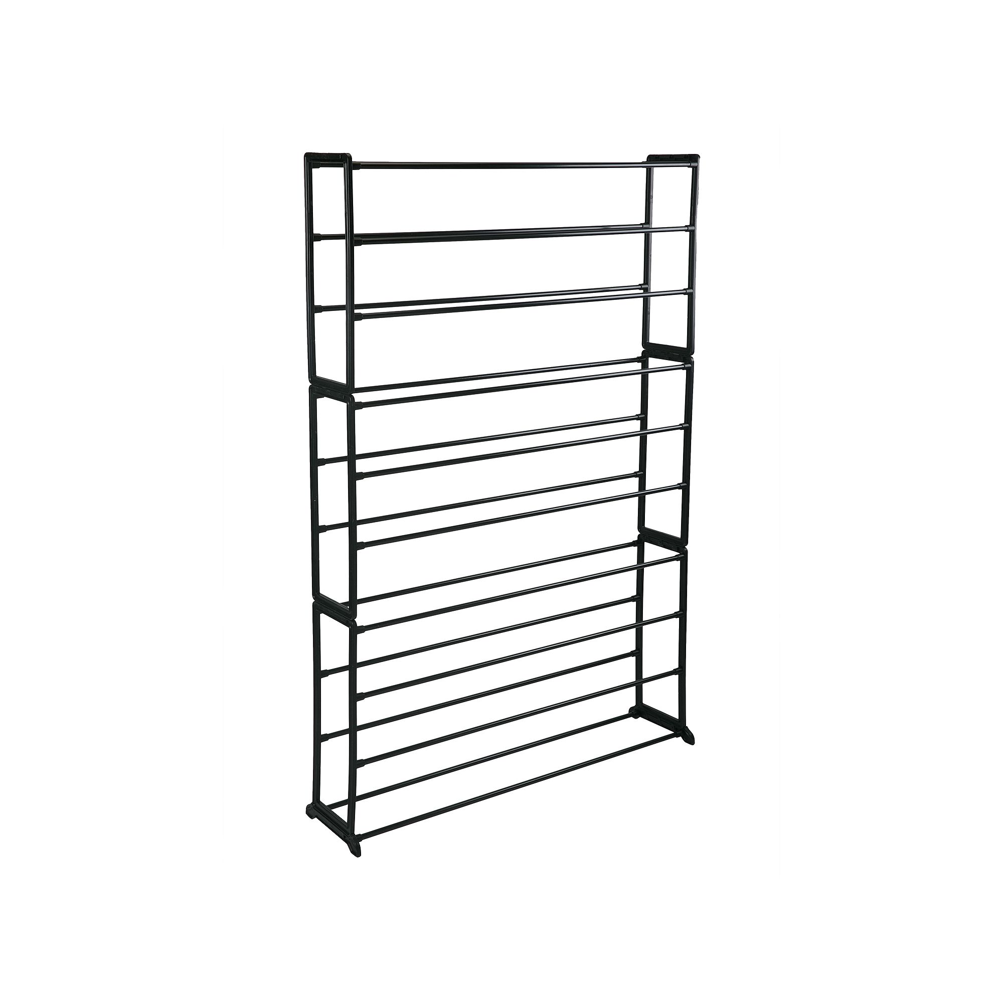 Simplify 50 Pair Shoe Organizer Rack, Black