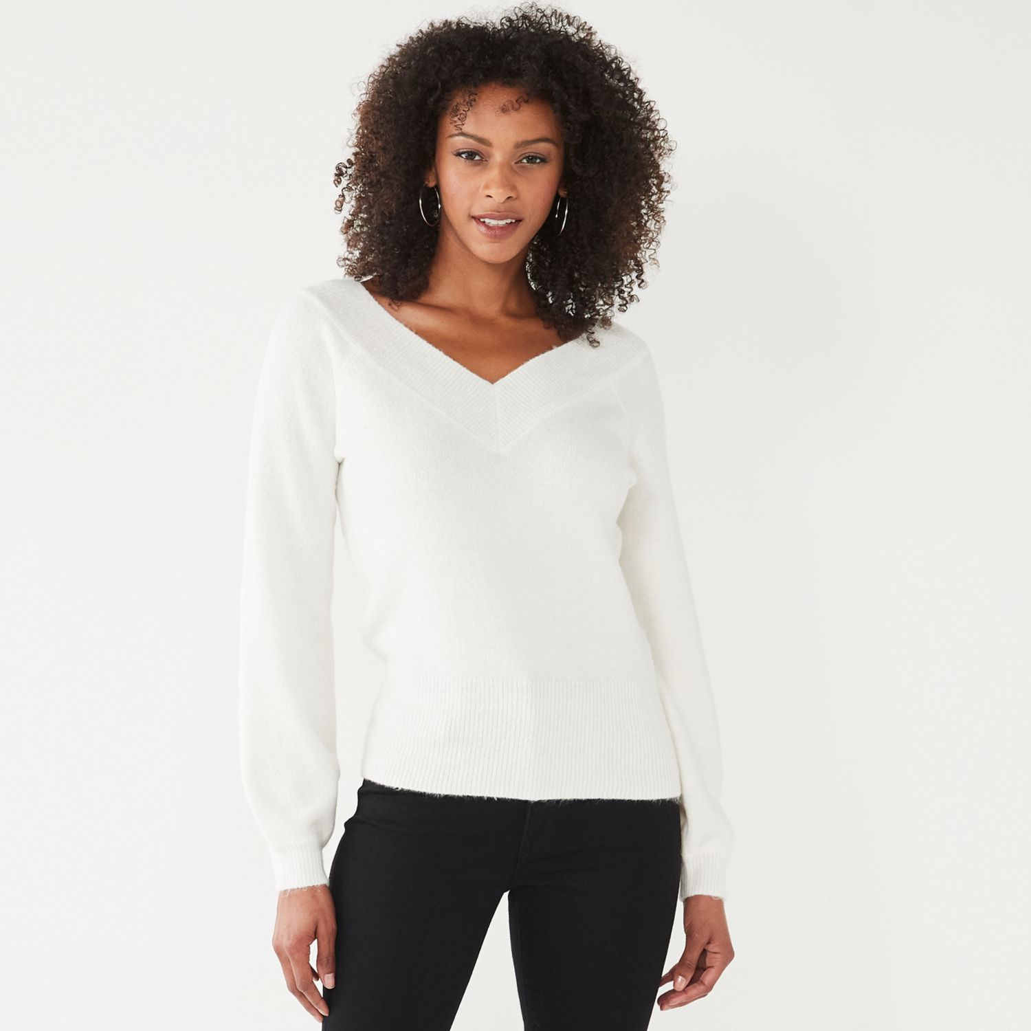 kohls womens v neck sweaters