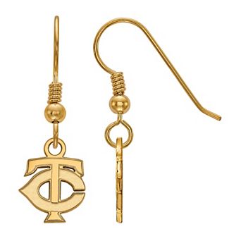 LogoArt Sterling Silver Minnesota Twins Extra-Small Dangle Earrings