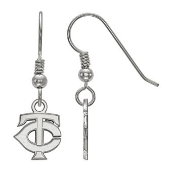 LogoArt Sterling Silver Minnesota Twins Extra-Small Dangle Earrings