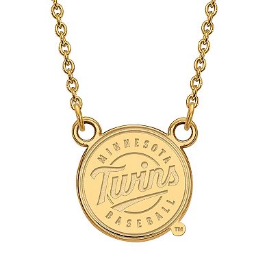 LogoArt Sterling Silver Minnesota Twins Small Pendant Necklace