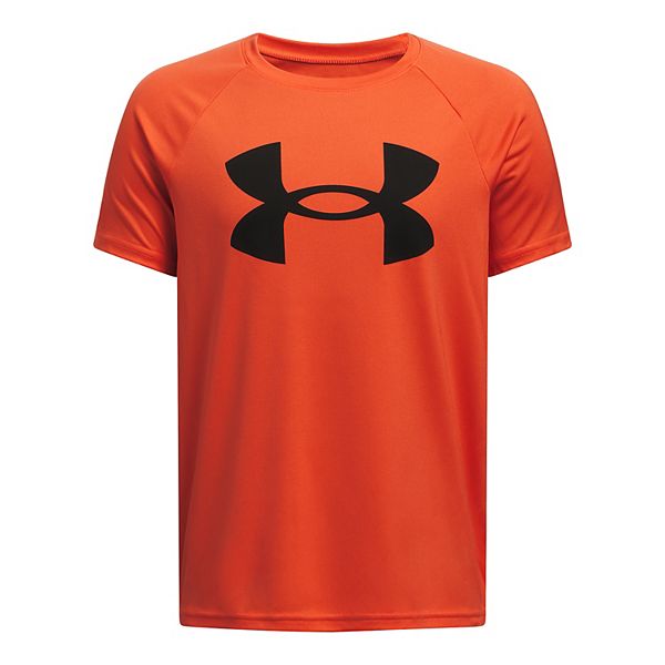 Boys 8-20 Under Armour Big Logo Tech Graphic Tee Color: Fire Size: SMALL