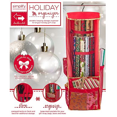 Simplify Hanging Holiday Gift Wrap Organizer