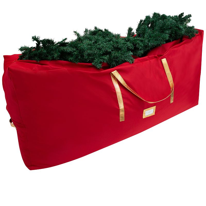 Simplify Heavy Duty Holiday Decor Storage Bag, Red