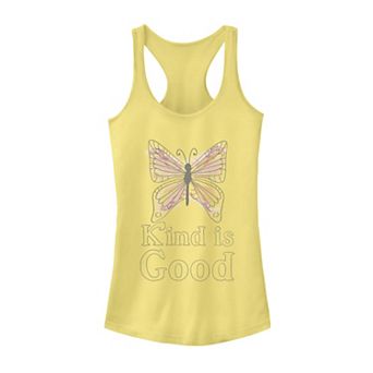 Juniors' "Kind Is Good" Butterfly Tank Top