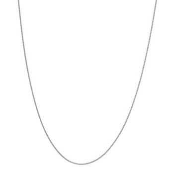 Karat Rush 14k White Gold Wheat Chain Necklace