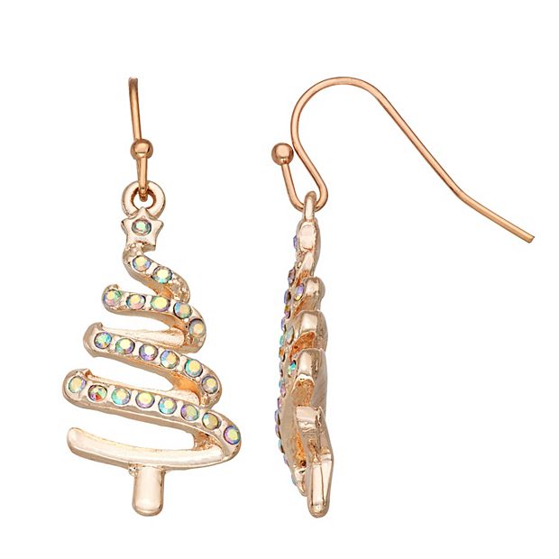 Rose gold earrings deals kohls