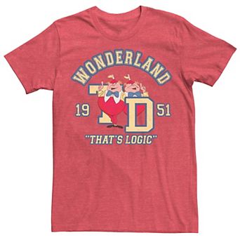 Disney's Alice In Wonderland Tweedledee Tweedledum Collegiate Men's Tee