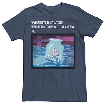 Disney's Alice In Wonderland "Overreacts To Situation" Meme Men's Tee