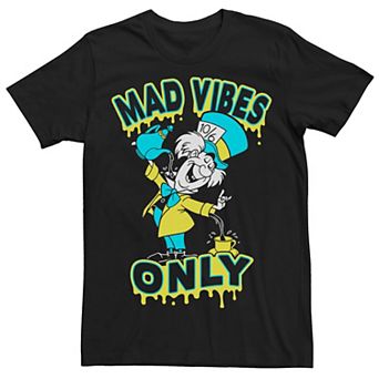 Disney's Alice In Wonderland Mad Hatter Men's Mad Vibes Only Tee