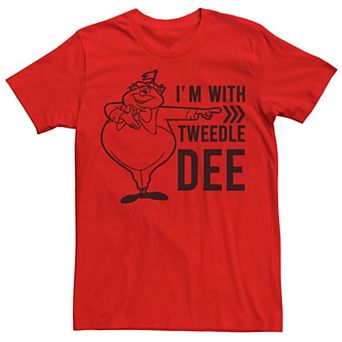 Disney's Alice In Wonderland "I'm With Tweedledee" Men's Tee