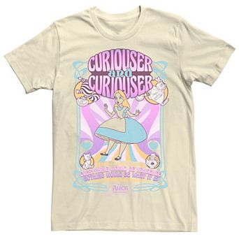 Disney's Alice In Wonderland Psychadelic Nouveou Movie Quote Poster Men's Tee