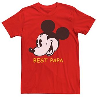 Disney's Mickey Mouse "Best Papa" Mickey Head Men's Tee