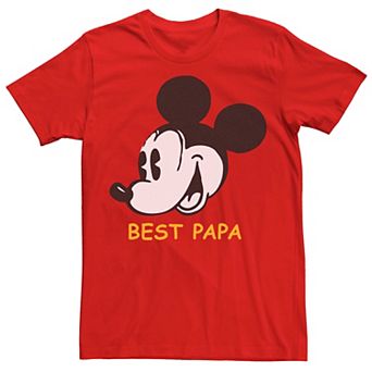 Disney's Mickey Mouse "Best Papa" Mickey Head Men's Tee