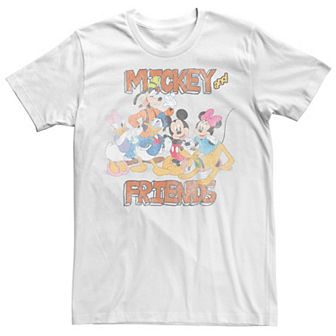 Disney's Mickey & Friends Group Shot Cartoon Portrait Men's Tee