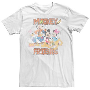 Disney's Mickey & Friends Group Shot Cartoon Portrait Men's Tee
