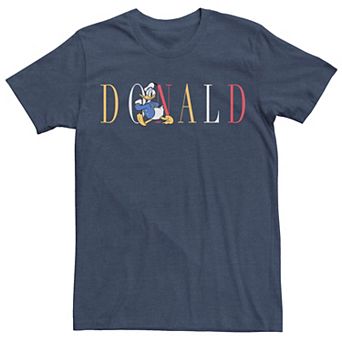 Disney's Donald Duck Est. 1934 Donald Colorful Text Men's Tee