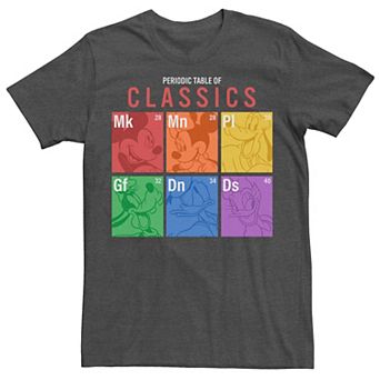 Disney's Mickey & Friends Periodic Square Colorful Panels Men's Tee