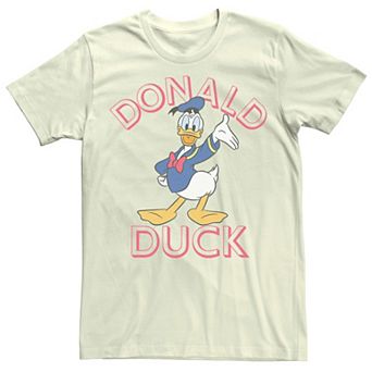 Disney's Donald Duck Happy Wave Portrait Logo Men's Tee