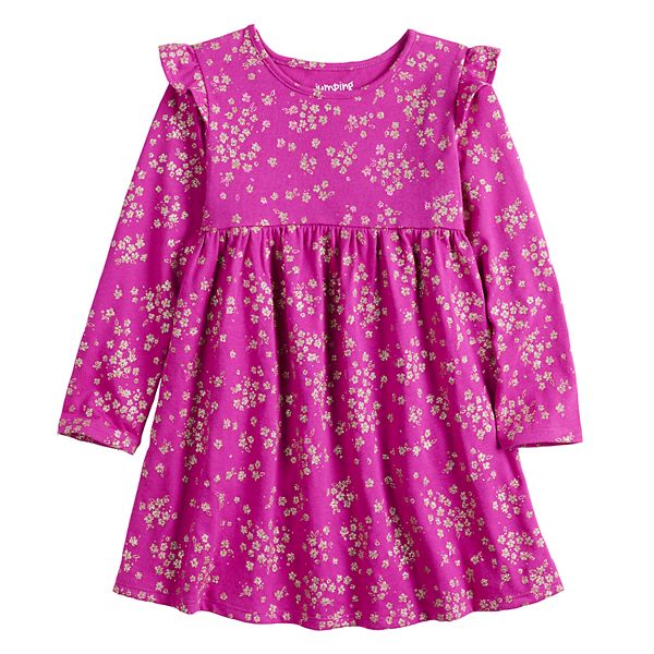 Toddler Girl Jumping Beans® Babydoll Flutter Sleeve Dress