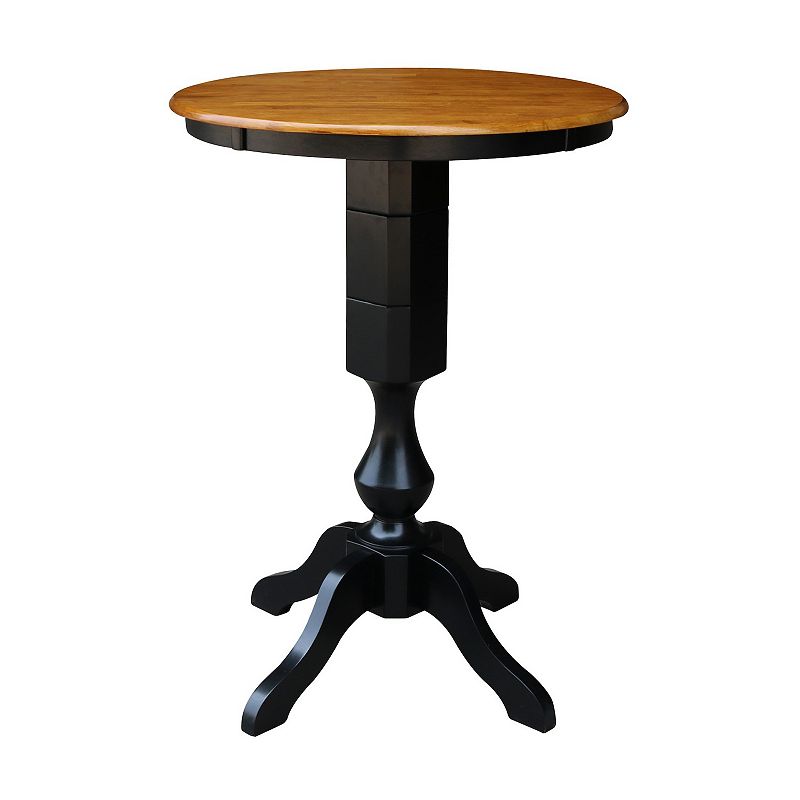 International Concepts Round-Top Pedestal Table, Multicolor