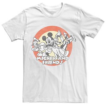 Disney's Mickey & Friends Group Shot Retro Circle Men's Tee