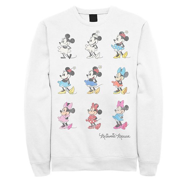 Men's Disney Mickey u0026 Friends Minnie Mouse Through The Years Sweatshirt