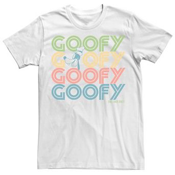 Disney's Goofy Head Portrait Name Stack Men's Tee